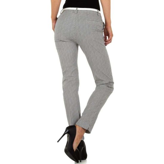 Classy grijze chino broek met print.SOLD OUT