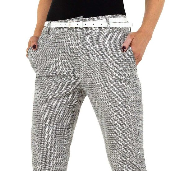 Classy grijze chino broek met print.SOLD OUT