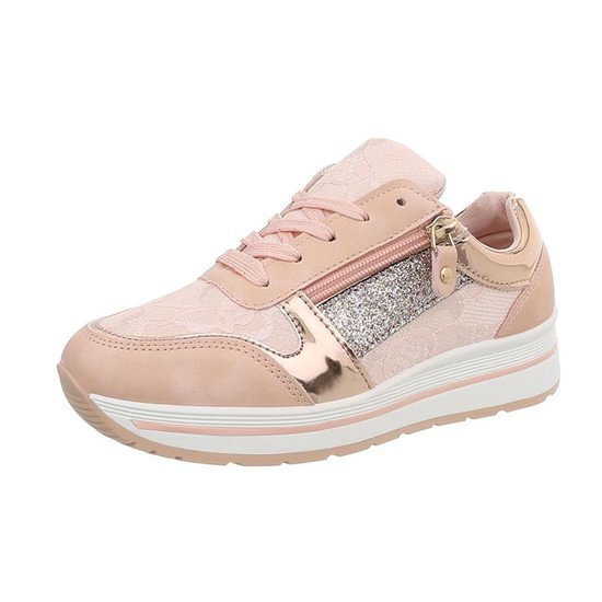 Trendy lage roze sneaker Rosy.