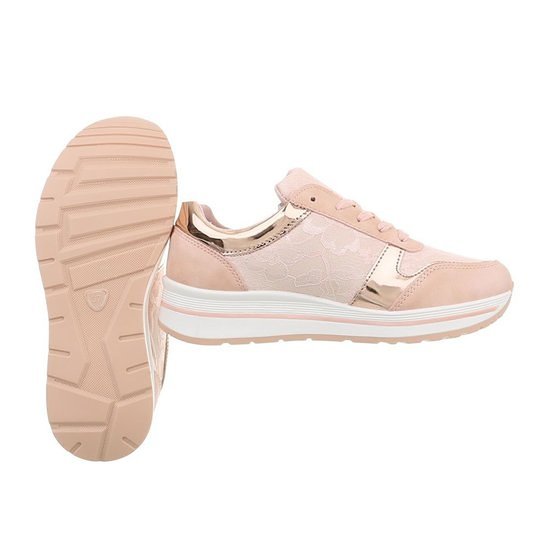 Trendy lage roze sneaker Rosy.