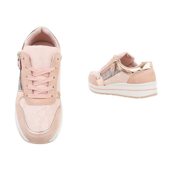 Trendy lage roze sneaker Rosy.