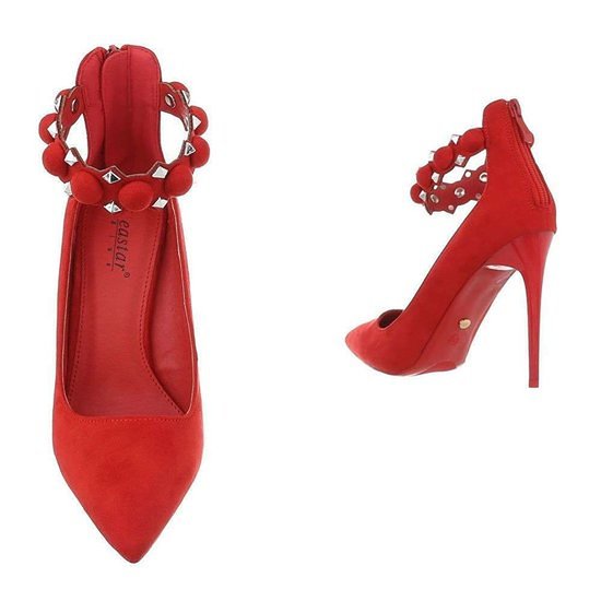Trendy rode pump Lydia.