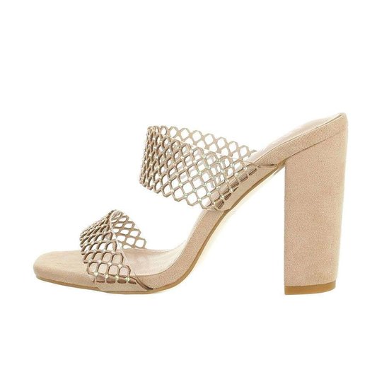 Hippe beige mule Gazal.
