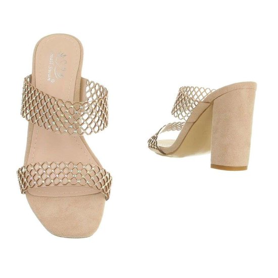 Hippe beige mule Gazal.