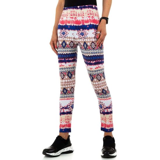 Lila legging met motief.