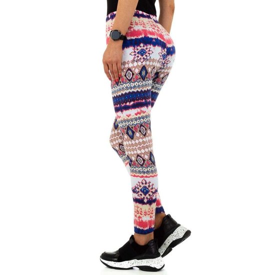 Lila legging met motief.