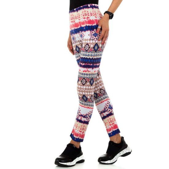 Lila legging met motief.