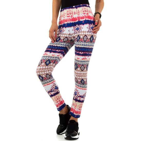 Lila legging met motief.