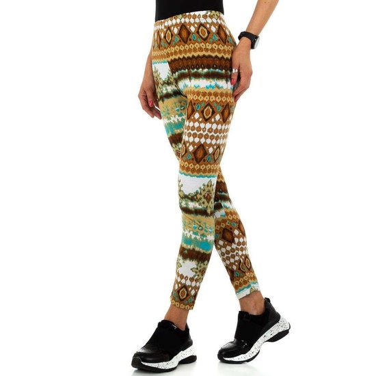 Bruine legging met motief.