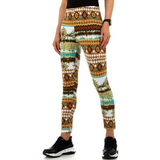 Bruine legging met motief.