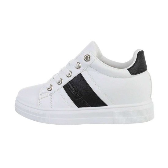 Wit-zwarte hoge sneaker Kila.