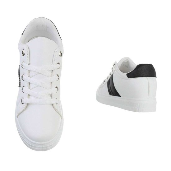 Wit-zwarte hoge sneaker Kila.