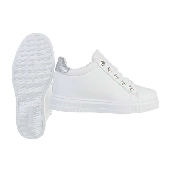 Wit-zilveren hoge sneaker Kila.