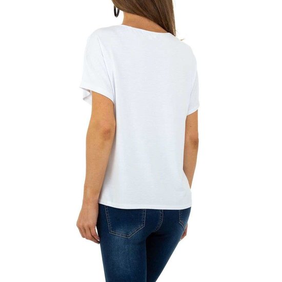 Witte t-shirt met motief.