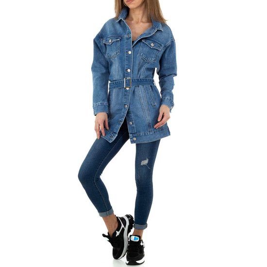 Hippe midi blue jeans jas.