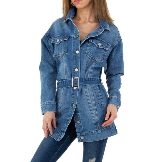 Hippe midi blue jeans jas.