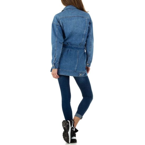 Hippe midi blue jeans jas.