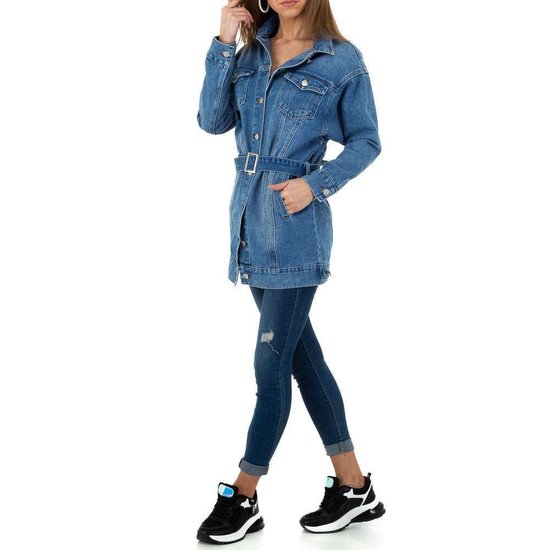 Hippe midi blue jeans jas.