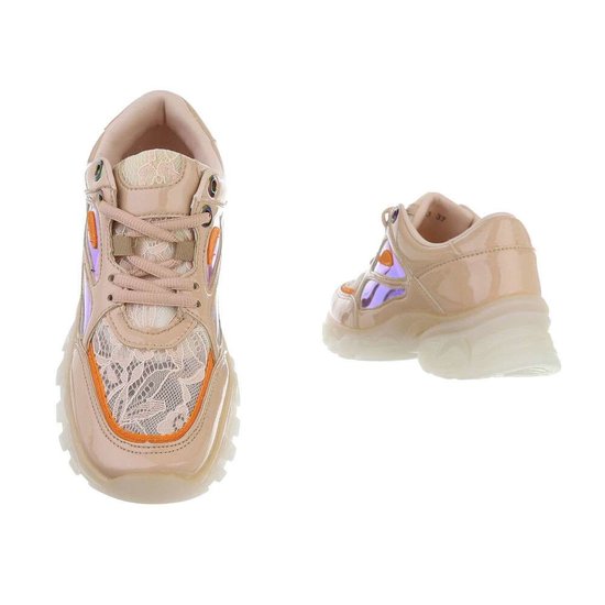 Beige-rose lage sneaker Freia.SOLD OUT