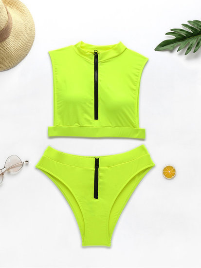 Bikini fluo jaune.