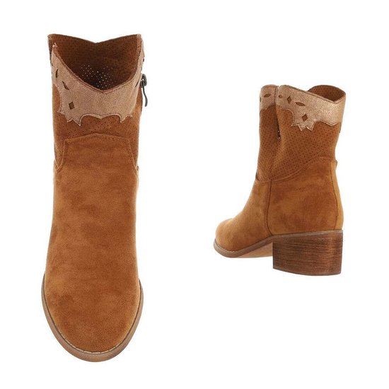 Camel biker-western boot Sanne.