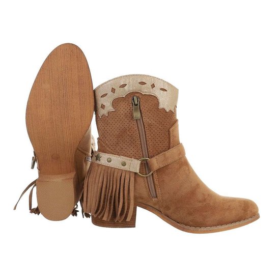 Kaki daimen biker-western boot Sanne.