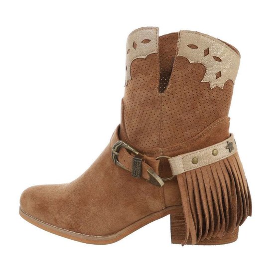 Kaki daimen biker-western boot Sanne.