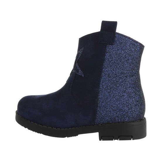 Donker blauw kinder enkellaarsje Inke.