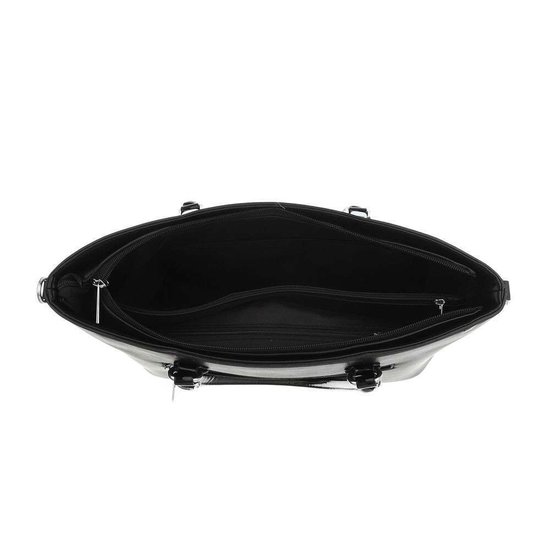 Classy zwarte schopperbag.