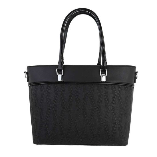 Classy zwarte schopperbag.