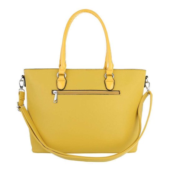 Classy gele schopperbag.