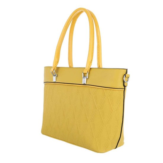 Classy gele schopperbag.