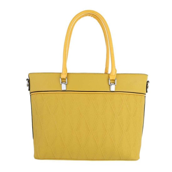 Classy gele schopperbag.