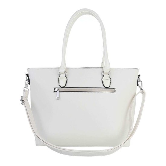 Classy witte schopperbag.