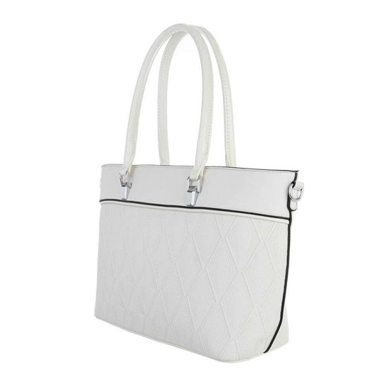 Classy witte schopperbag.