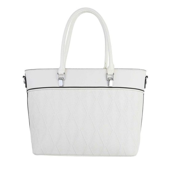 Classy witte schopperbag.