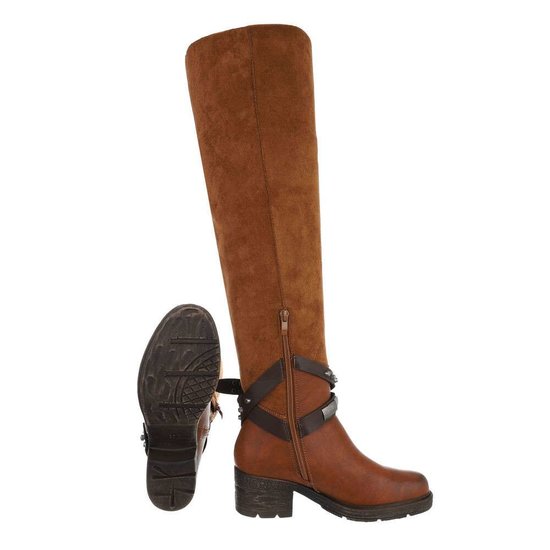 Camel daimen overknee laars Ronja.SOLD OUT
