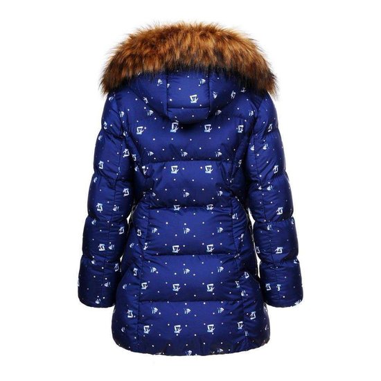 Hippe blauwe gewatteerde meisjes winterjas.SOLD OUT
