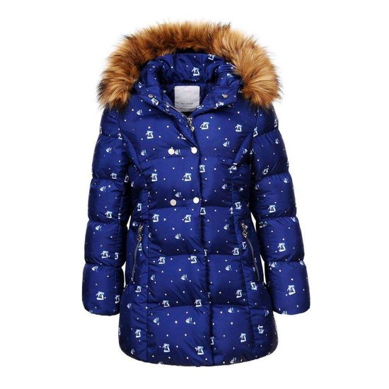 Hippe blauwe gewatteerde meisjes winterjas.SOLD OUT