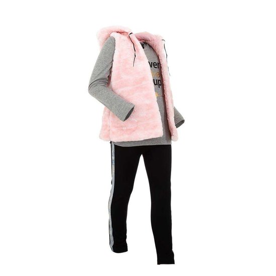 Rose fleece bodywarmer voor meisjes.