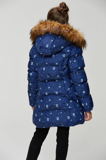 Hippe blauwe gewatteerde meisjes winterjas.SOLD OUT