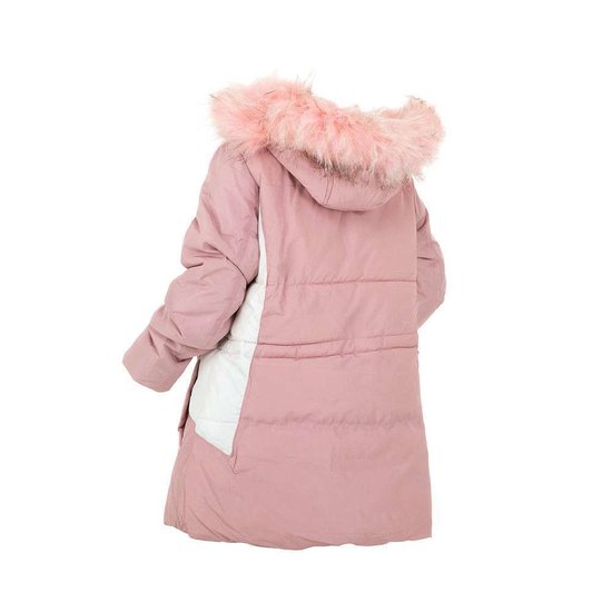 Classy rose gewatteerde meisjes winterjas.