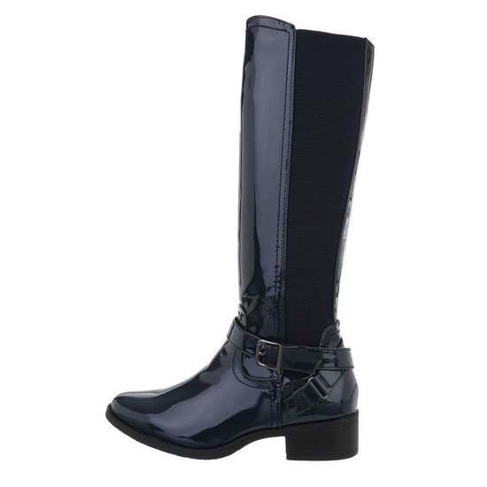 Classy hoge donker blauwe laars Esmee.