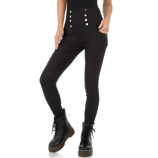 Skinny aanpassende zwarte hoge taille broek.SOLD OUT