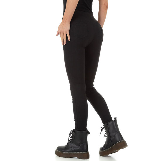 Skinny aanpassende zwarte hoge taille broek.SOLD OUT