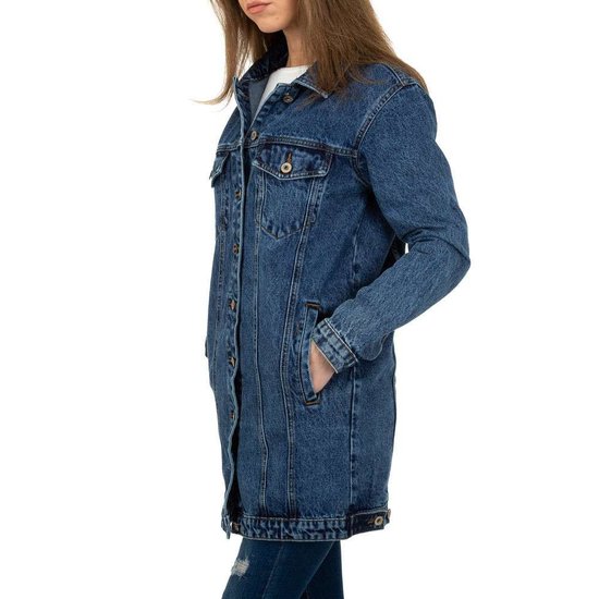 Hippe lange jeans/denim jas.