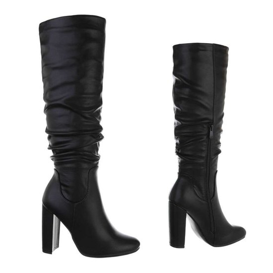 Trendy zwarte hoge laars Shamy.