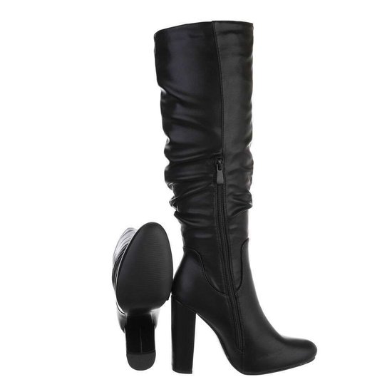 Trendy zwarte hoge laars Shamy.