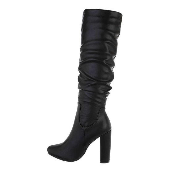 Trendy zwarte hoge laars Shamy.
