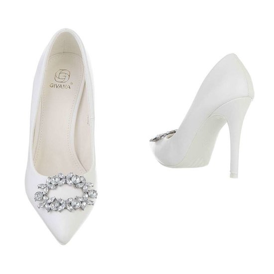 Witte klassieke pump Nourina.
